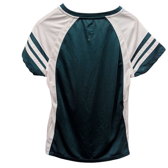 Majestic Philadelphia Eagles Green Sequined Football Jersey Shirt Top Large L - Picture 4 of 5